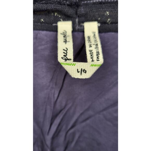 Free People gold sequined sleeveless‎ cardigan NWOT large - Picture 5 of 6